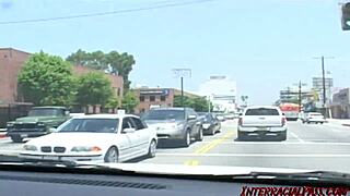 pretty girl ann takes on two black guys for double action