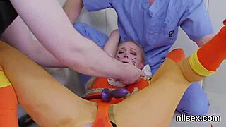 unusual sweetie endures butt hole asylum harsh anal therapy 😱