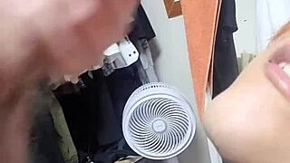 recibiendo mi carga de leche en la boca