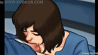 summertime saga - manager's daughter gave me head behind the front desk at work with kimmytoons.