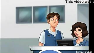 summertime saga - manager's daughter gave me head behind the front desk at work with kimmytoons.