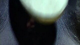 I tease my shaved pussy in close-up bdsm play