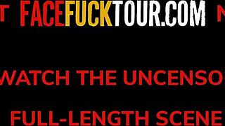 Flexible Latina Redhead Warps Throat On Huge Dick For Intense Face Fuck.