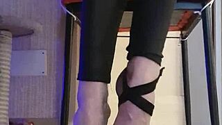 Dirty Slut In Black Leggings Fingers Herself With Pure Desire And Need