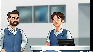 summertime saga - manager's daughter gave me head behind the front desk at work with kimmytoons.