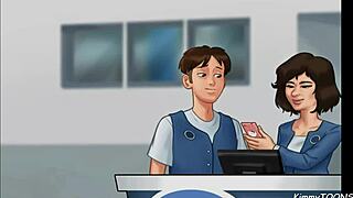 summertime saga - manager's daughter gave me head behind the front desk at work with kimmytoons.