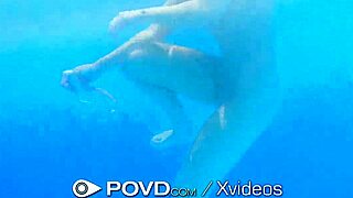 Povd Outdoor Poolside Tight Pussy Pounding with Monster Cock Facial