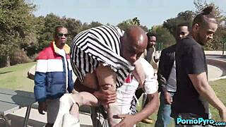 Angry Housewife Cindy Crawford Takes on Gang of BBCs in Park.