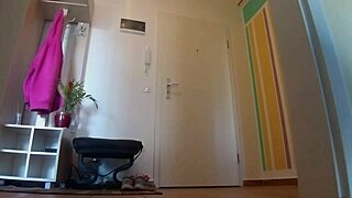 A british beauty almost naked for her delivery boy via drone.