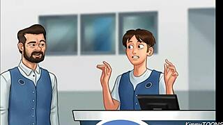 summertime saga - manager's daughter gave me head behind the front desk at work with kimmytoons.