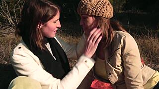 Skinny petite girls hanging out outdoors