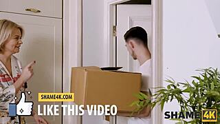 Shame4k shows a hot cougar dropping by her pervy neighbor for some steamy action.