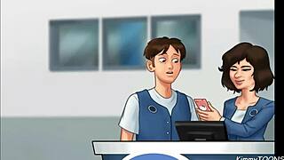 summertime saga - manager's daughter gave me head behind the front desk at work with kimmytoons.