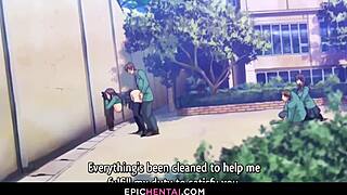 in the hentai world, a cartoon girl gets anal and her face turns ahegao