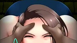 Did she forget the game for this huge blowjob?