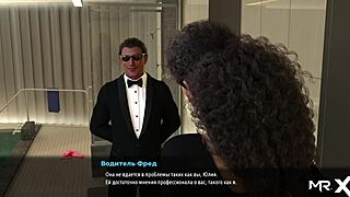 I strip as the maid in this hentai anime, revealing my big tits