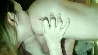 I licked her ass in the garage and finished.