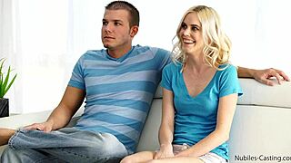 Blonde says, 'My first fuck?'