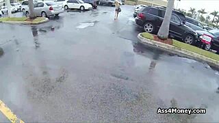 Perky Blonde Amateur Earns Cash For Outdoor Blowjob