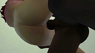 A sexy black man makes love to a beautiful redhead in this anime porn video
