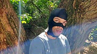 Two bikers fuck behind factory!