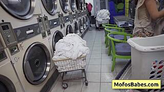 Petite Brunette Sucks Cock Publicly