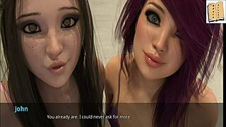 Brunette Girlfriend Discovers John's Secret Sex!