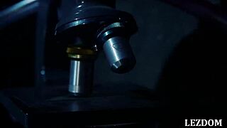 Lezdom Queening Her New Bonded Subject in Stockings