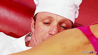 Long legs teen Tammie Lee anal banged in pink lingerie