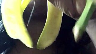 sexfeene casually sucks on a banana like it's a dick