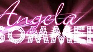 Hot Blonde in Pantyhose Strips Down and Masturbates