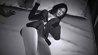 in this anime hentai, a rose with big tits and big black cock