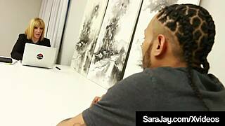 i am office slut sara jay riding huge black cock in doggystyle