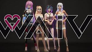 hentai vtuber elfie love gives blowjob in 3d vrchat mmd