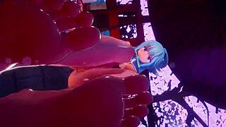 In Konosuba, Mitsuboshi joins the sex party with big tits and horny fucking.