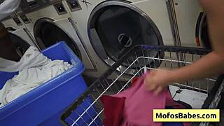 Petite Brunette Sucks Cock Publicly