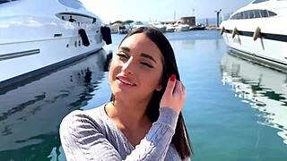 Sarah's Small Tits Get Facial!