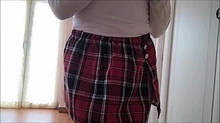 Alternative amateur teacher's pet gets naughty and shows off his ass and skills
