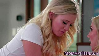 lesbian milf explores teen 18+ with gentle rimming