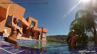 Abigail Mac Pool Fun With Big Tits And Pussy