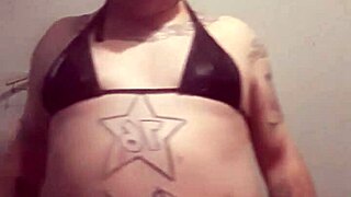 sexy shemale sissy in solo action