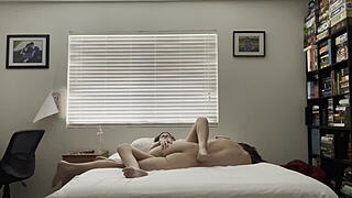 rubbing kissing sex on my side and reverse cowboy position