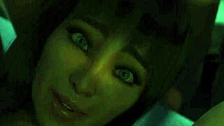 3D animated amateur couple enjoys rough sex and tit play