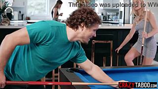 Strip pool leads to rough threesome sex and roommate fucked two hot teen 18+s paige owens and kay lovely