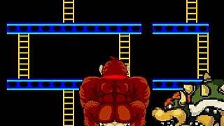 Bowser Koopa a Donkey Kong ovládnu Maria v chlpatom bareback sexe!