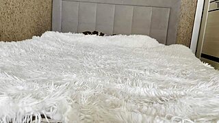 Hot milf relaxes in pantyhose at home