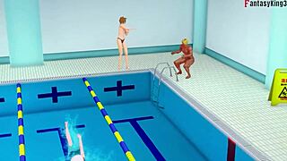 Akeno Begs For Pool Sex