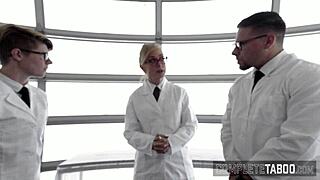 Beautiful woman with a taboo fetish gets covered in cum
