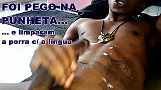 Oh wow, he licked my cum after handjob!