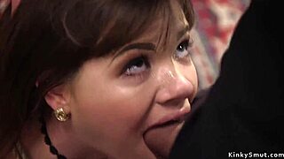 damn, this babe in bondage got fucked hard and jizzed on!